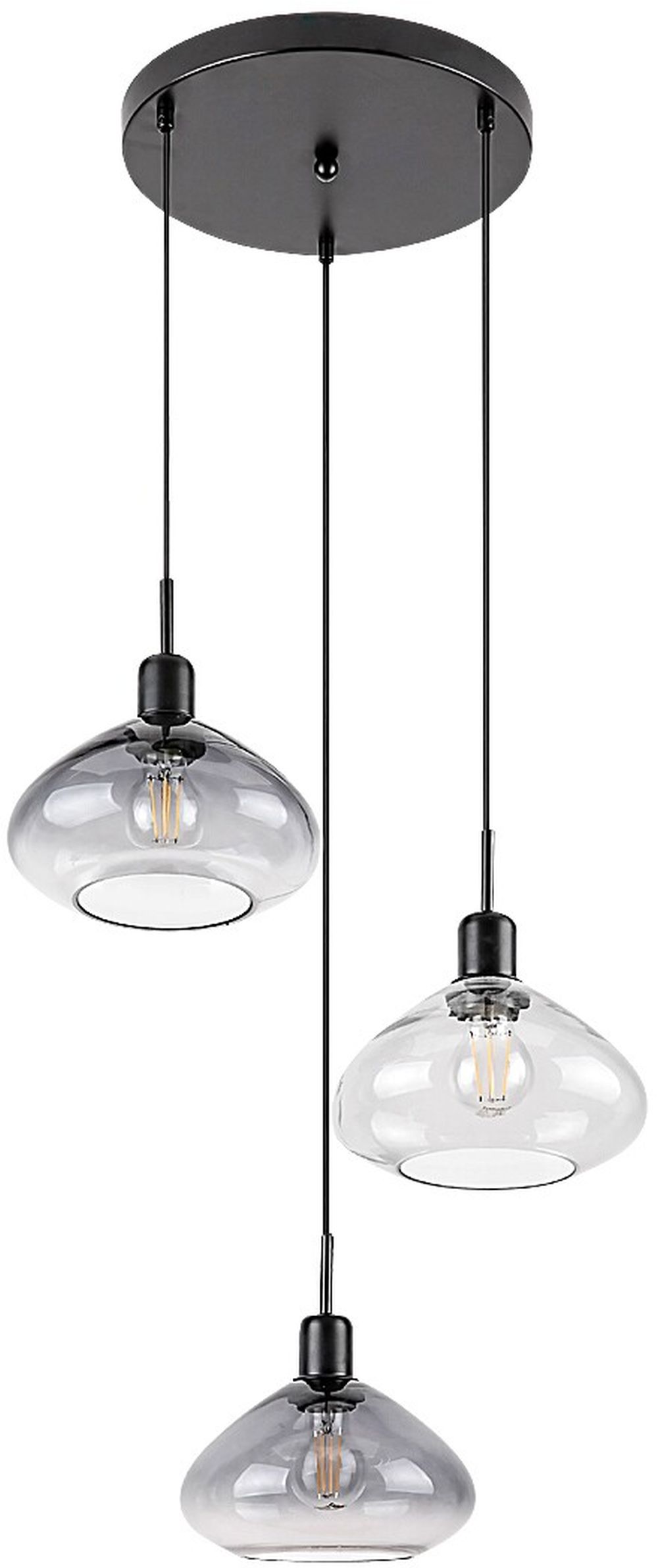 Rabalux Dvora lampe suspendue 3x40 W noir 72023