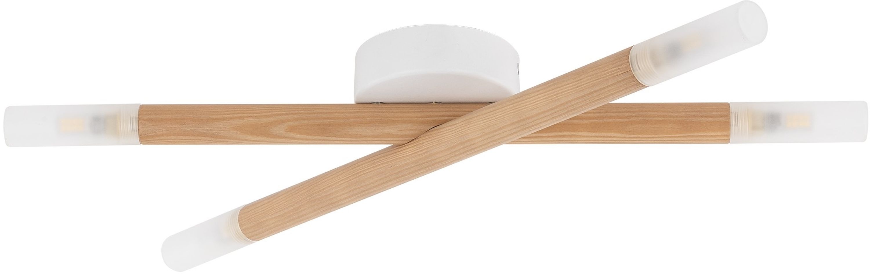 TK Lighting Noble applique murale 4x6 W blanc-bois 4524