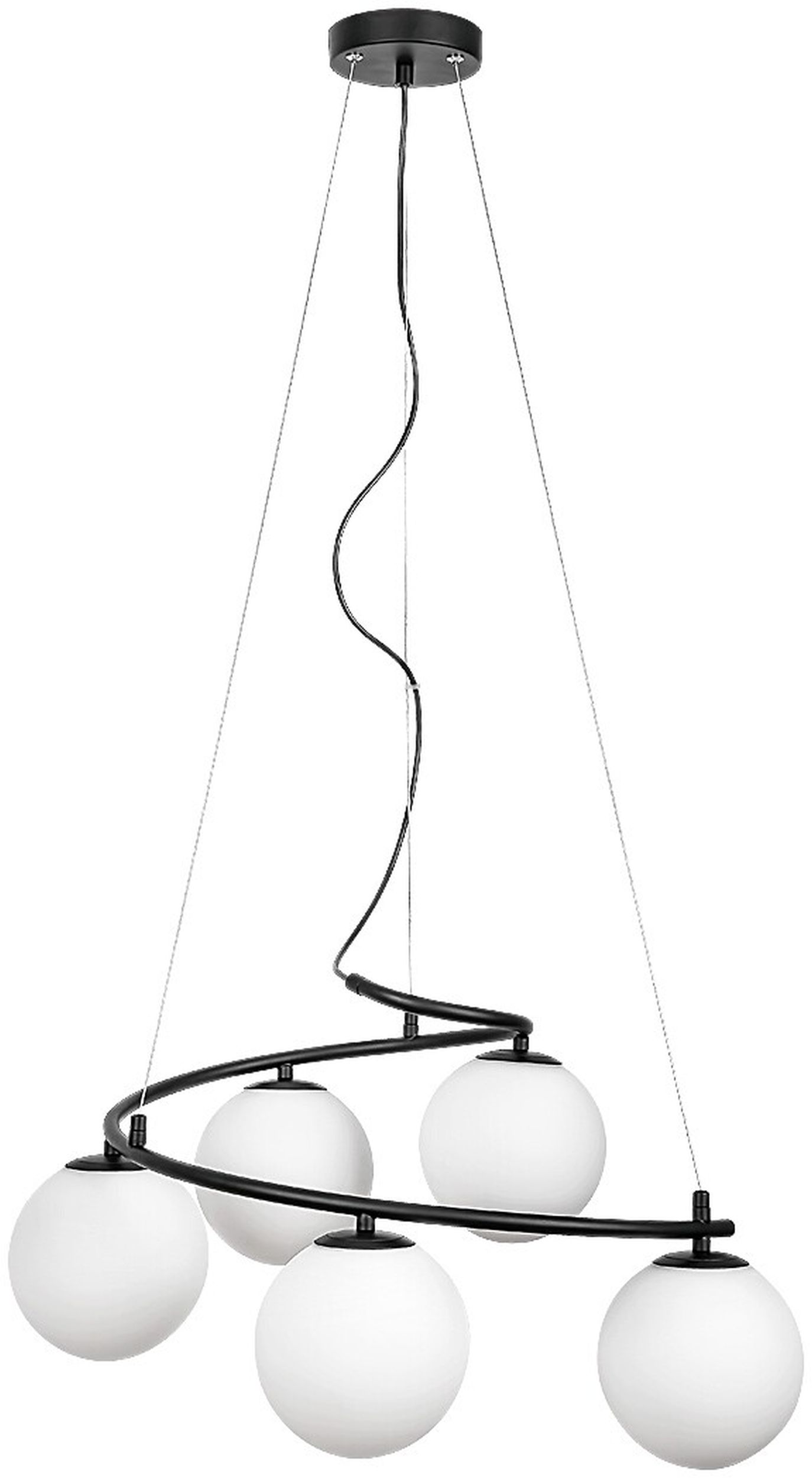Rabalux Aslan lampe suspendue 5x5 W blanc-noir 3470