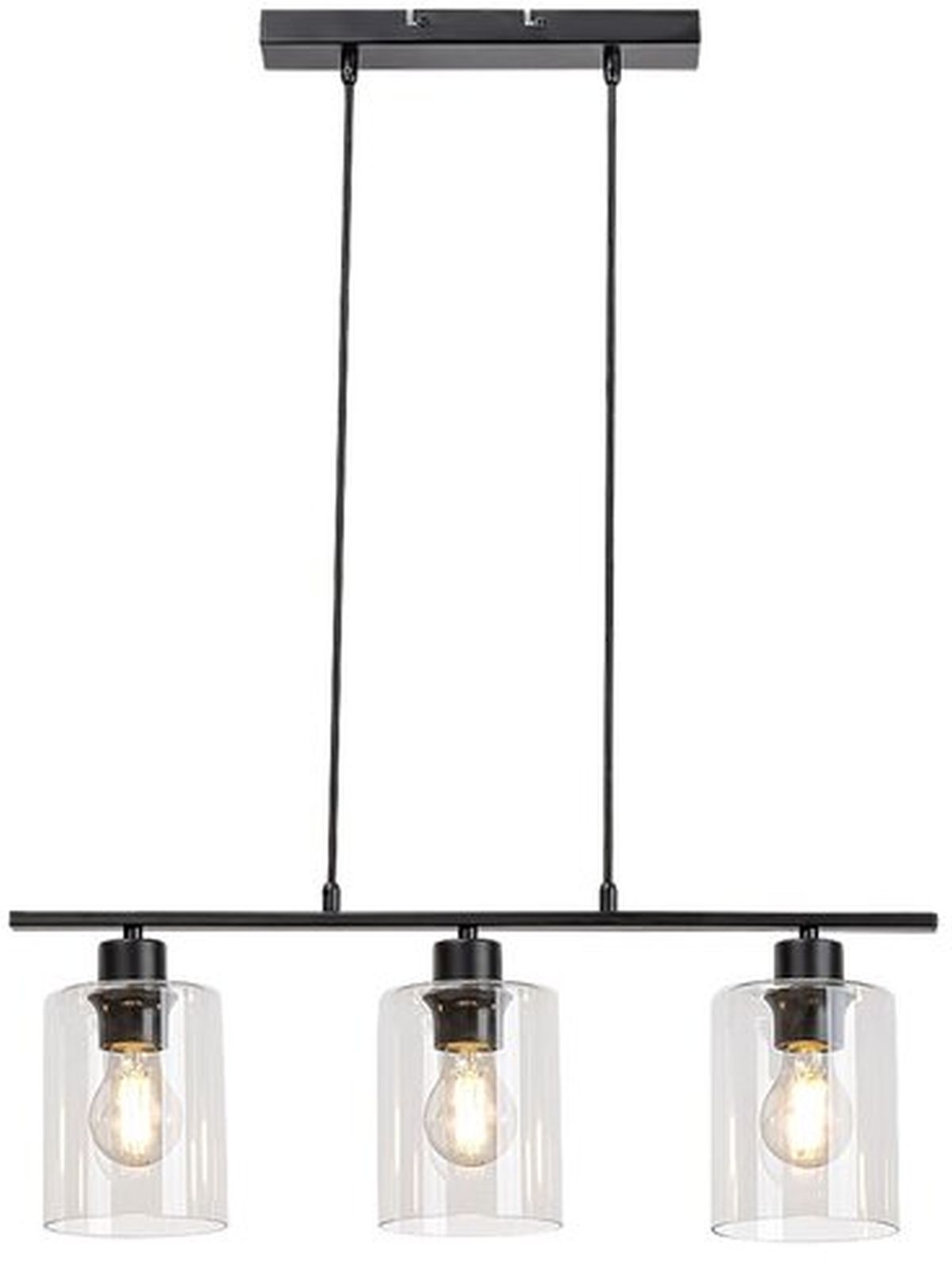 Rabalux Miroslaw lampe suspendue 3x40 W noir-transparent 5078