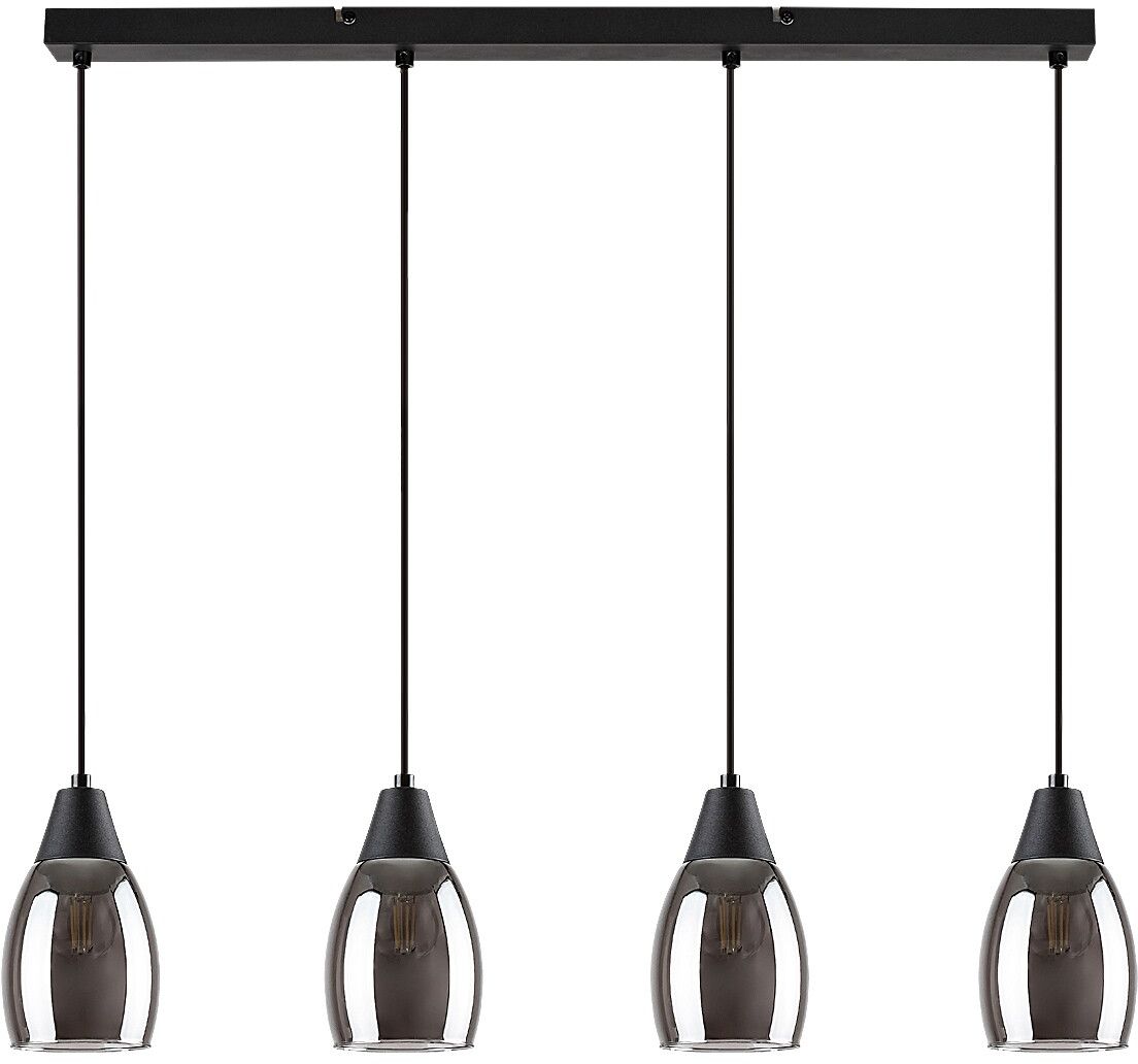 Rabalux Ilmari lampe suspendue 4x15 W noir-fumé 72184