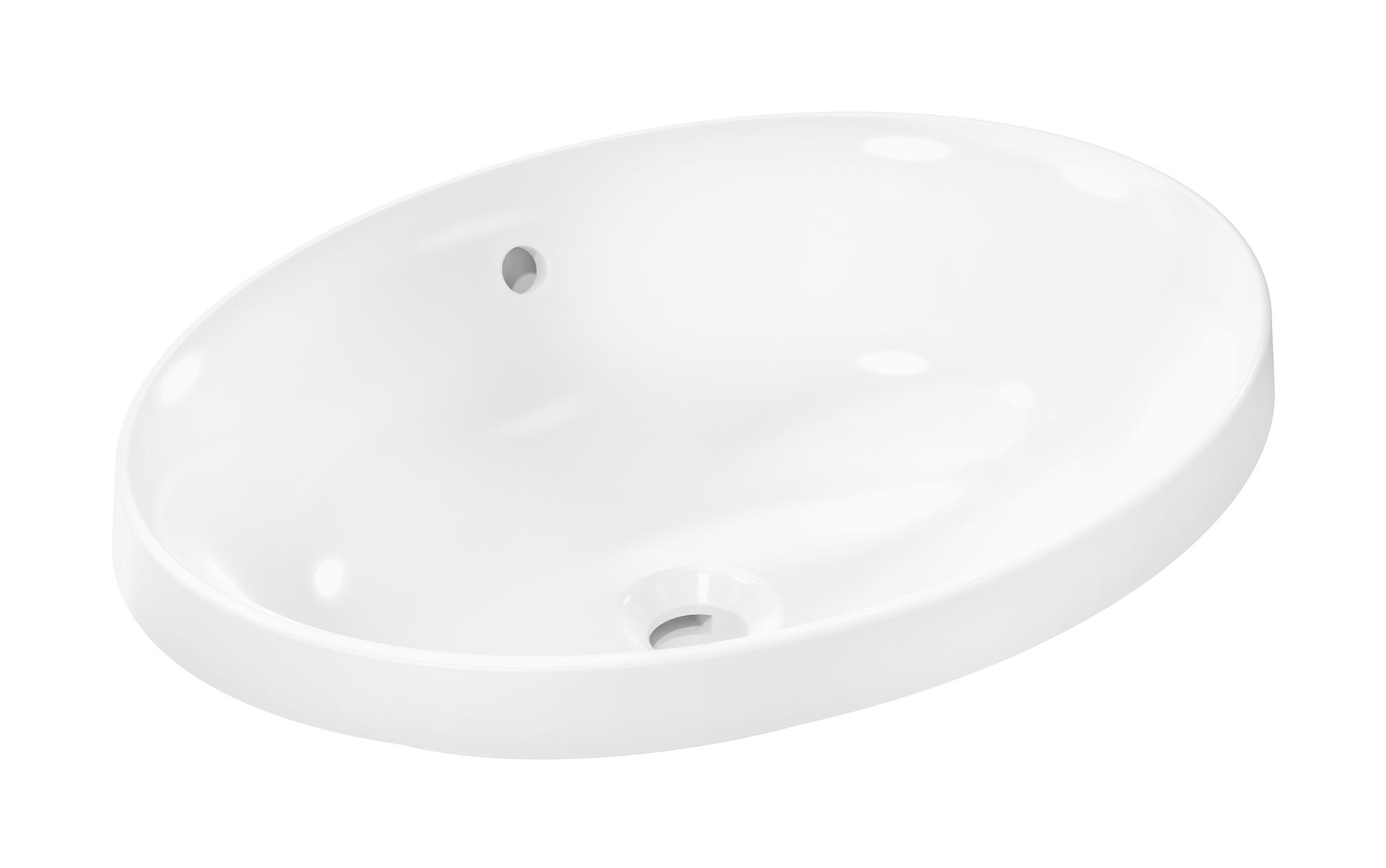 Hansgrohe Xuniva D lavabo 55x40 cm ovale encastrée blanc 61058450