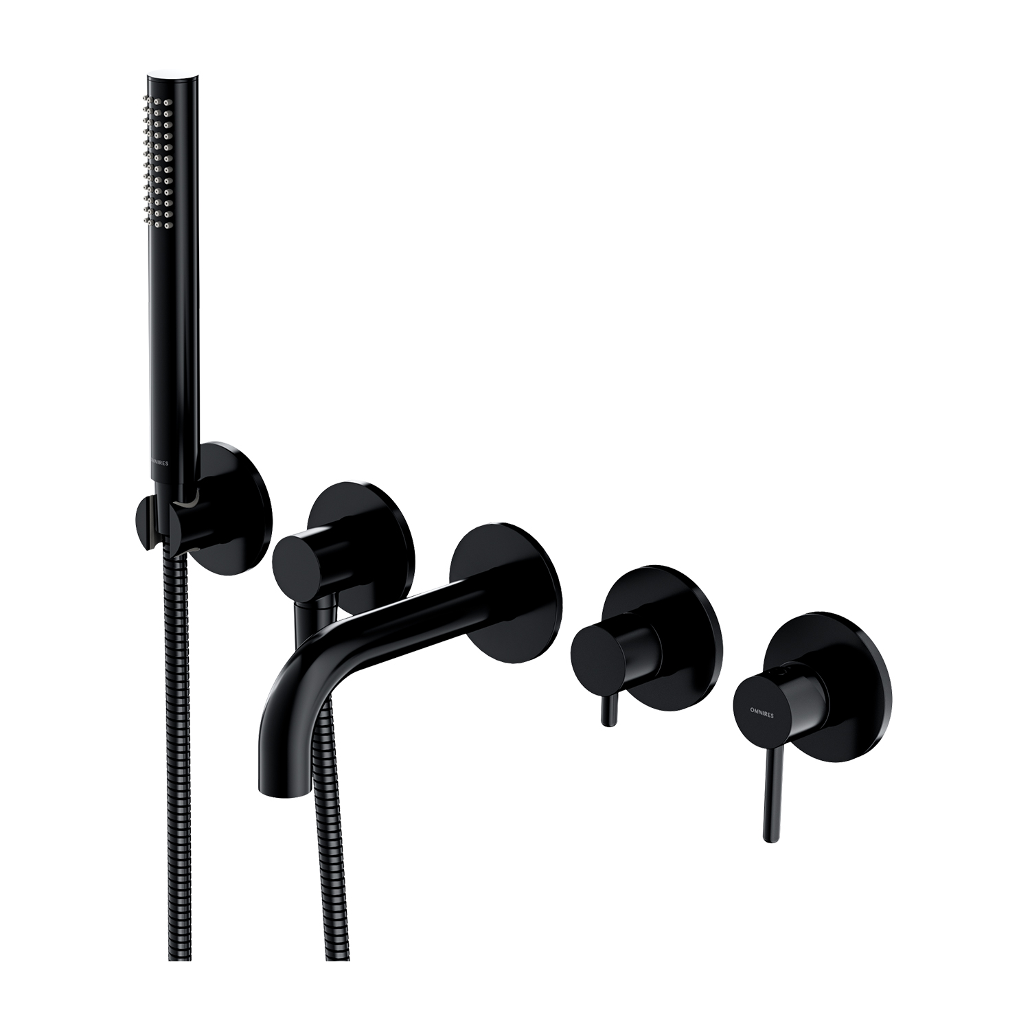 Omnires Y mitigeur bain-douche murale noir Y1237/1SBL