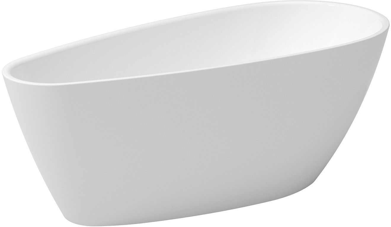 Besco Goya baignoire autoportante 160x73 cm ovale blanc #WAS-160-GCZ
