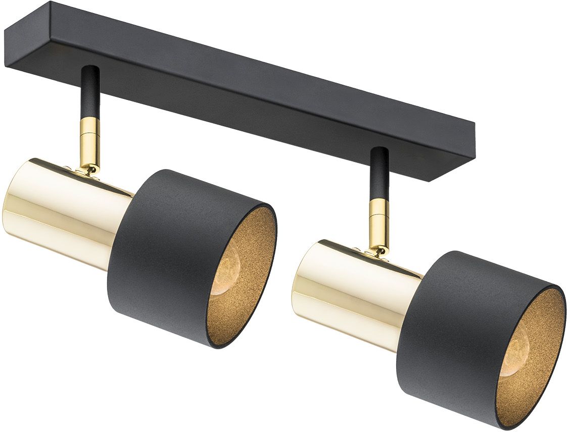 Argon Doria plafonnier 2x15 W noir-laiton 925