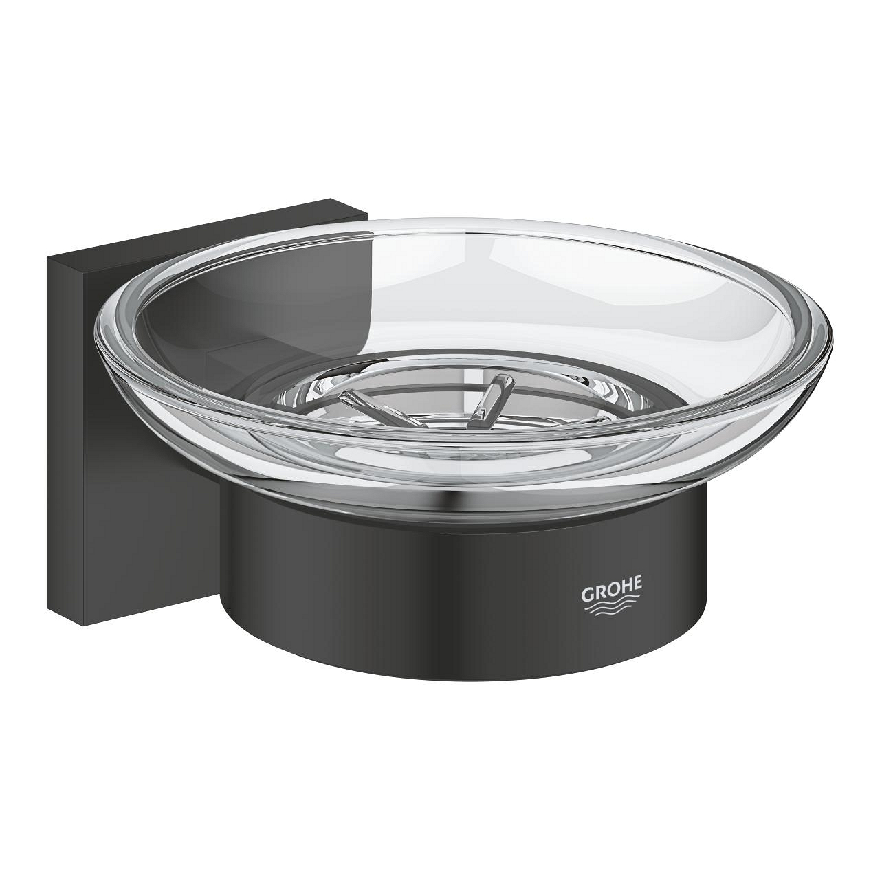 Grohe Start Cube porte-savon mural noir-transparent 410962430