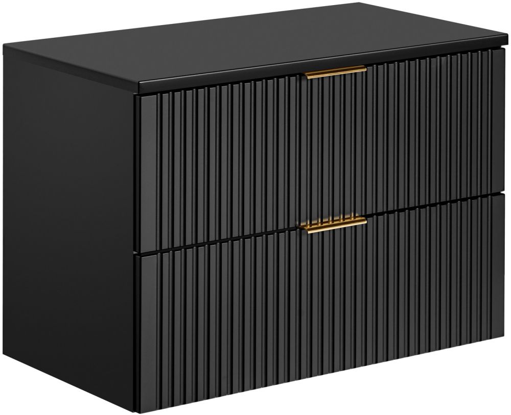 Set armoire Comad Adel Black ADEL BLACK  82-80-B-2S, plan de travail suspendu Comad Adel Black ADEL BLACK 89-80-B