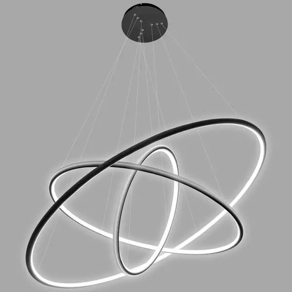 Altavola Design Ledowe Okręgi lampe suspendue 3x68 W noir LA075/P_80_in_3k_black_dimm