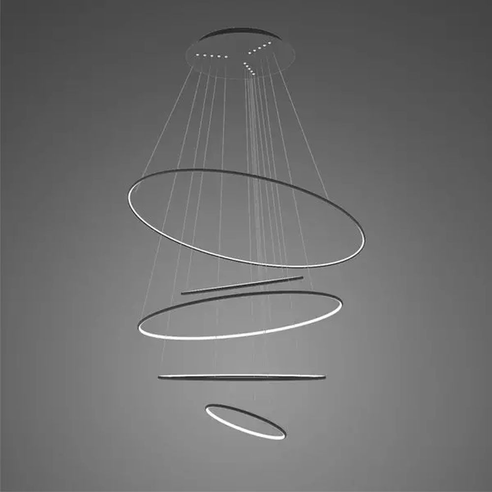 Altavola Design Ledowe Okręgi lampe suspendue 5x192 W noir LA085/P_150_in_4k_black