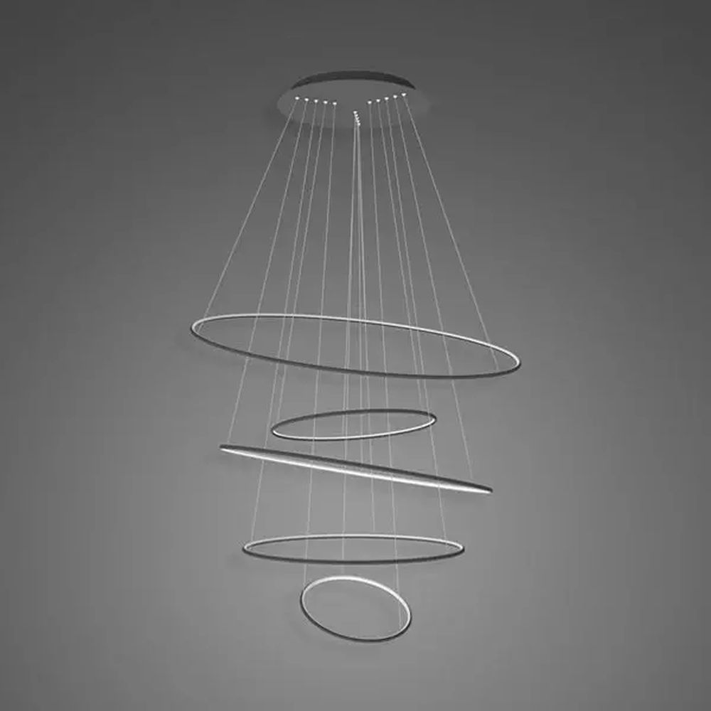 Altavola Design Ledowe Okręgi lampe suspendue 5x151 W noir LA085/P_120_in_3k_black