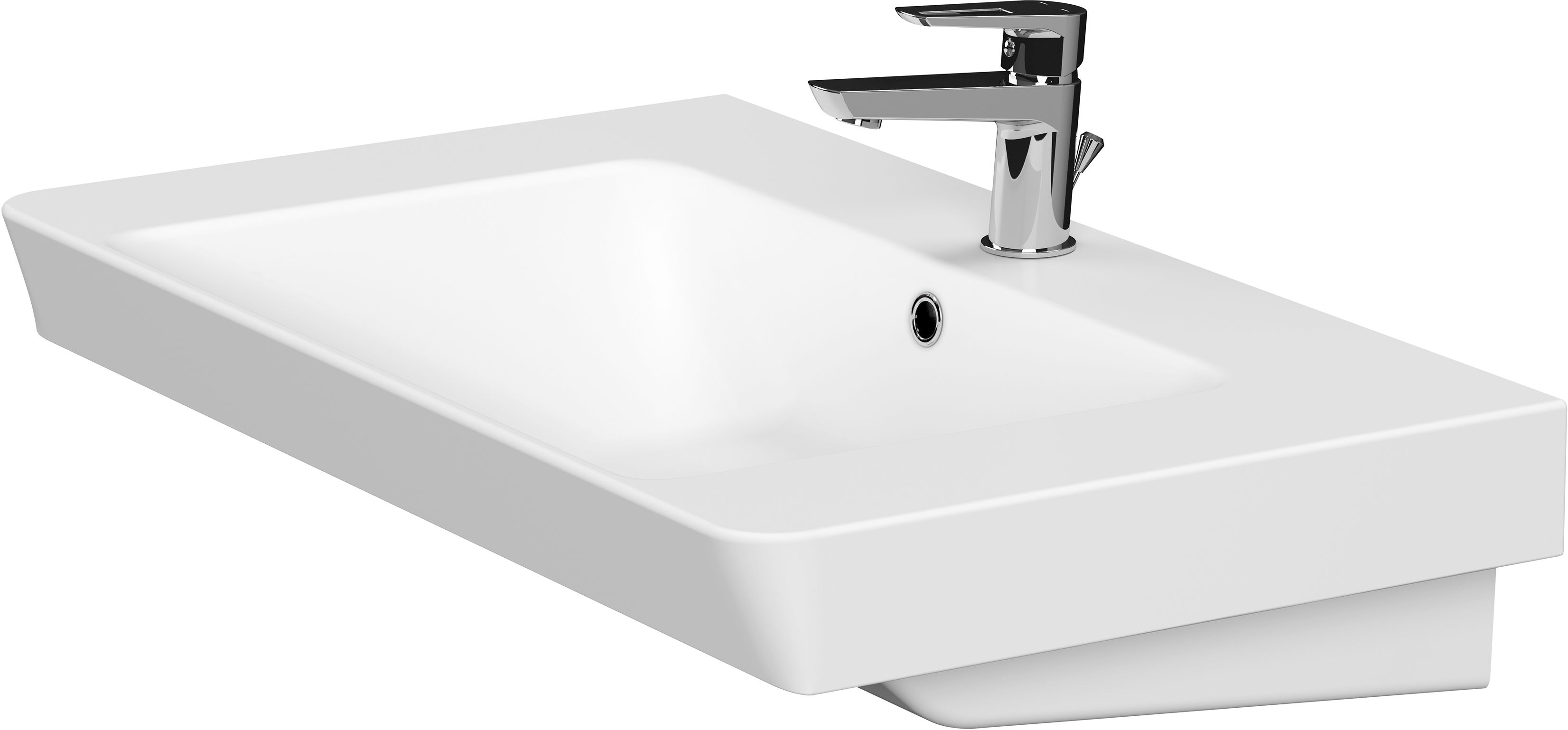 Cersanit Mille lavabo 81x48.5 cm rectangulaire classique-de meuble blanc K675-003