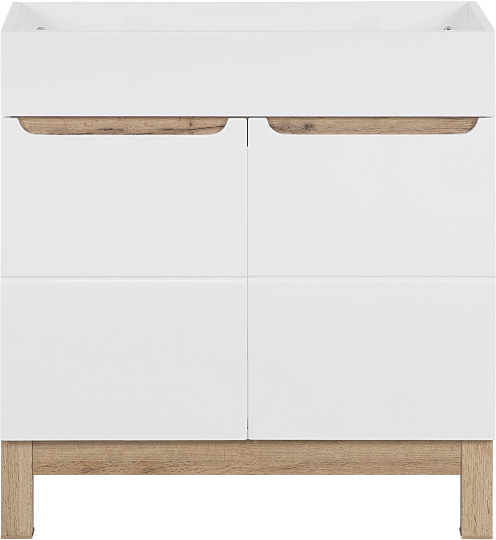 Comad Bali White armoire 80x45x84 cm sous-lavabo sur pied blanc-chêne BALIWHITE821-80CMFSC