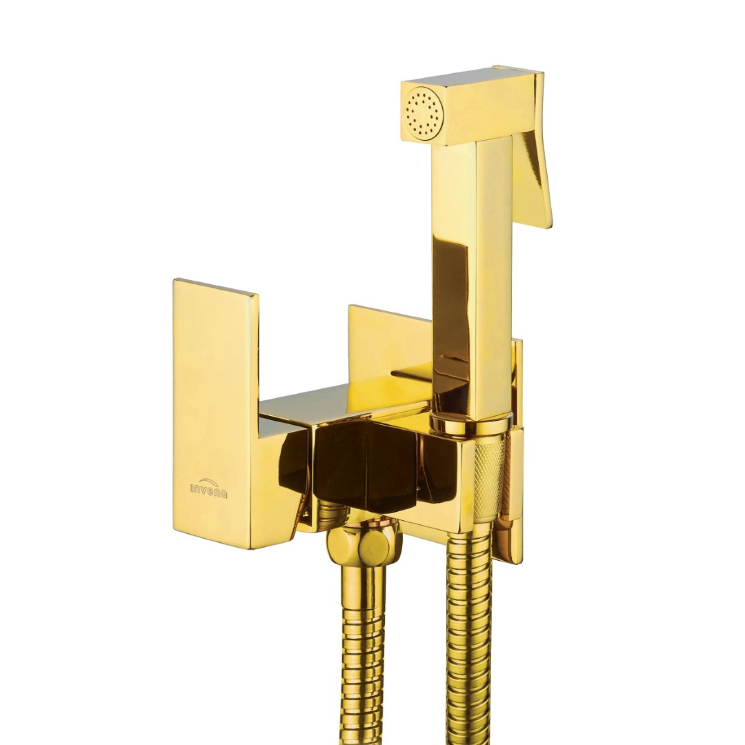 Invena mitigeur bidet avec kit de douche encastrée doré BP-K0-B09
