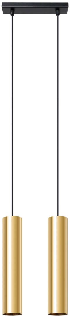Sollux Lighting Lagos lampe suspendue 2x10 W noir-doré SL.1241