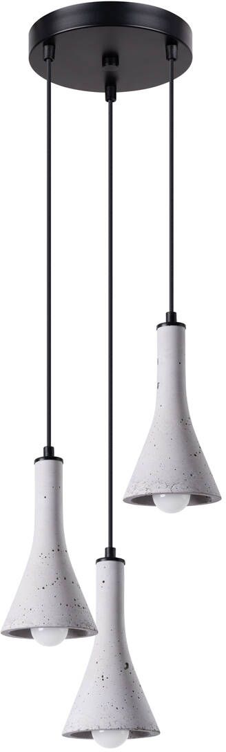 Sollux Lighting Rea lampe suspendue 3x15 W noir-gris/cendre SL.1226