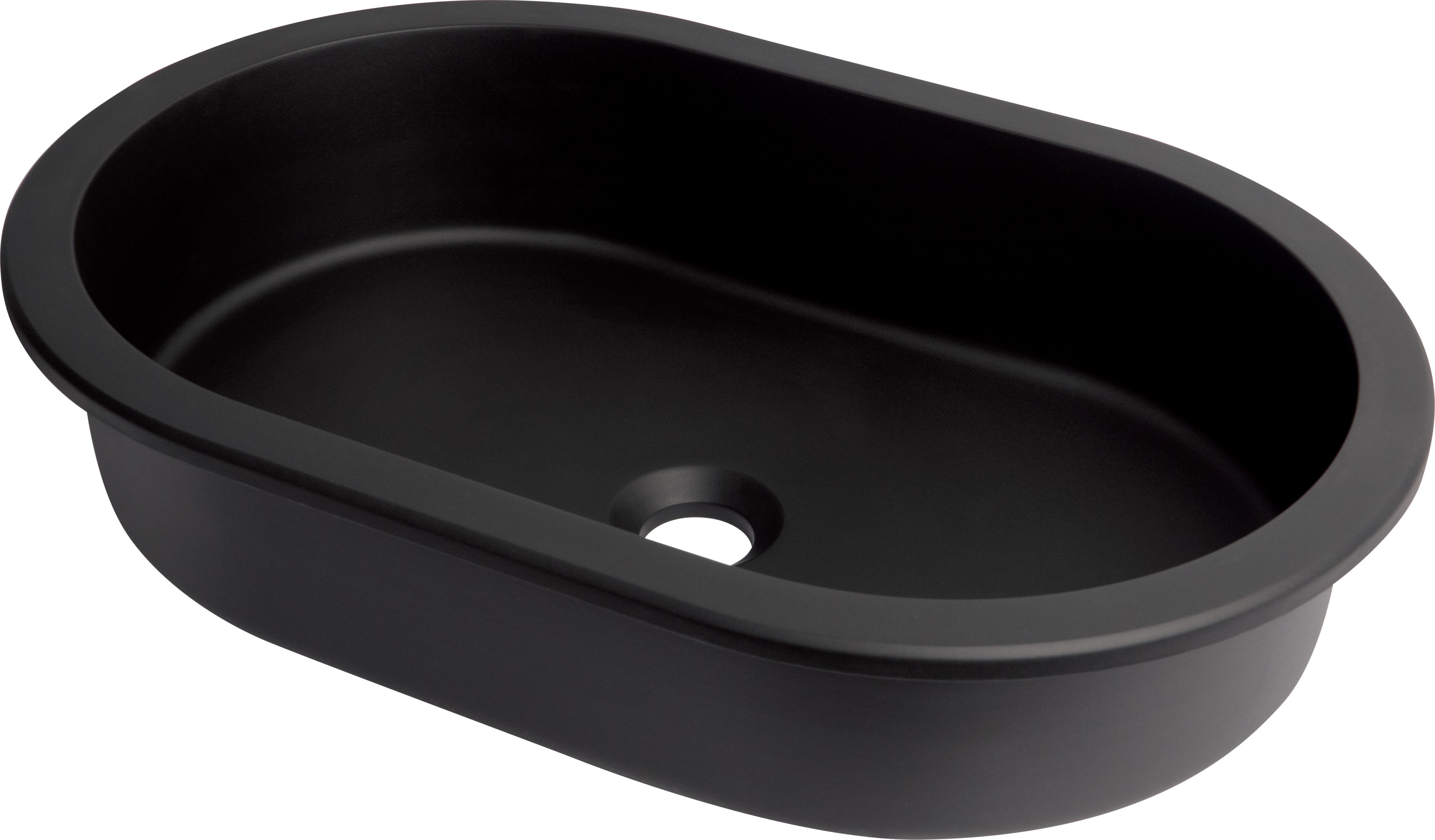 Deante Silia lavabo 58.8x39 cm ovale sous-plinthe noir CQS_NU6U