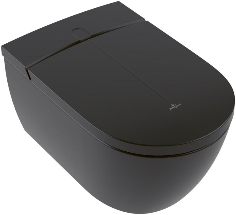 Villeroy & Boch ViClean toilette lavante suspendue sans collerette noir V0E100R7