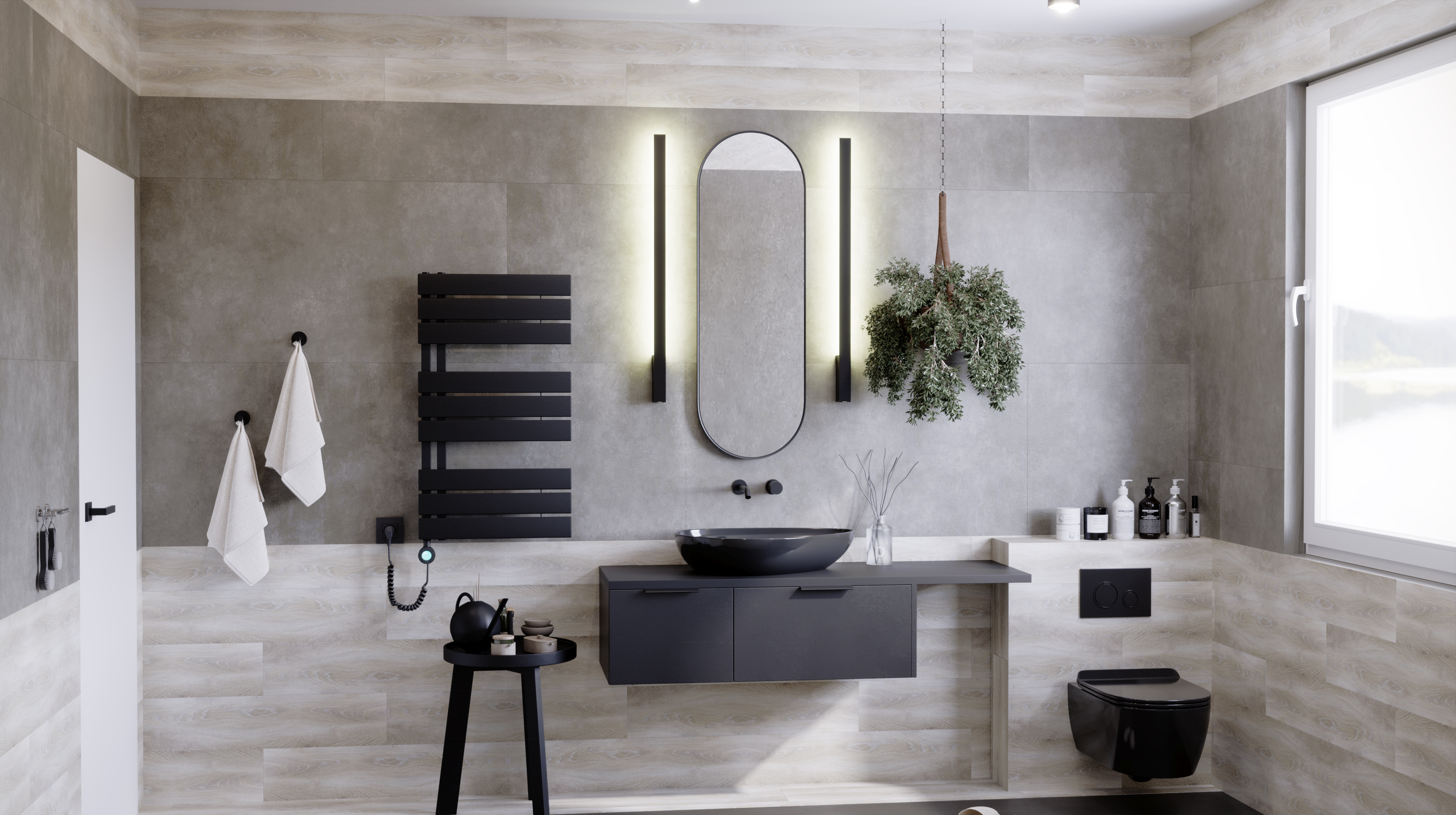 Set radiateur électrique Luxrad Nobile Elektro NOB870500S040ERG, appareil de chauffage électrique Luxrad GLX GLX300CZ