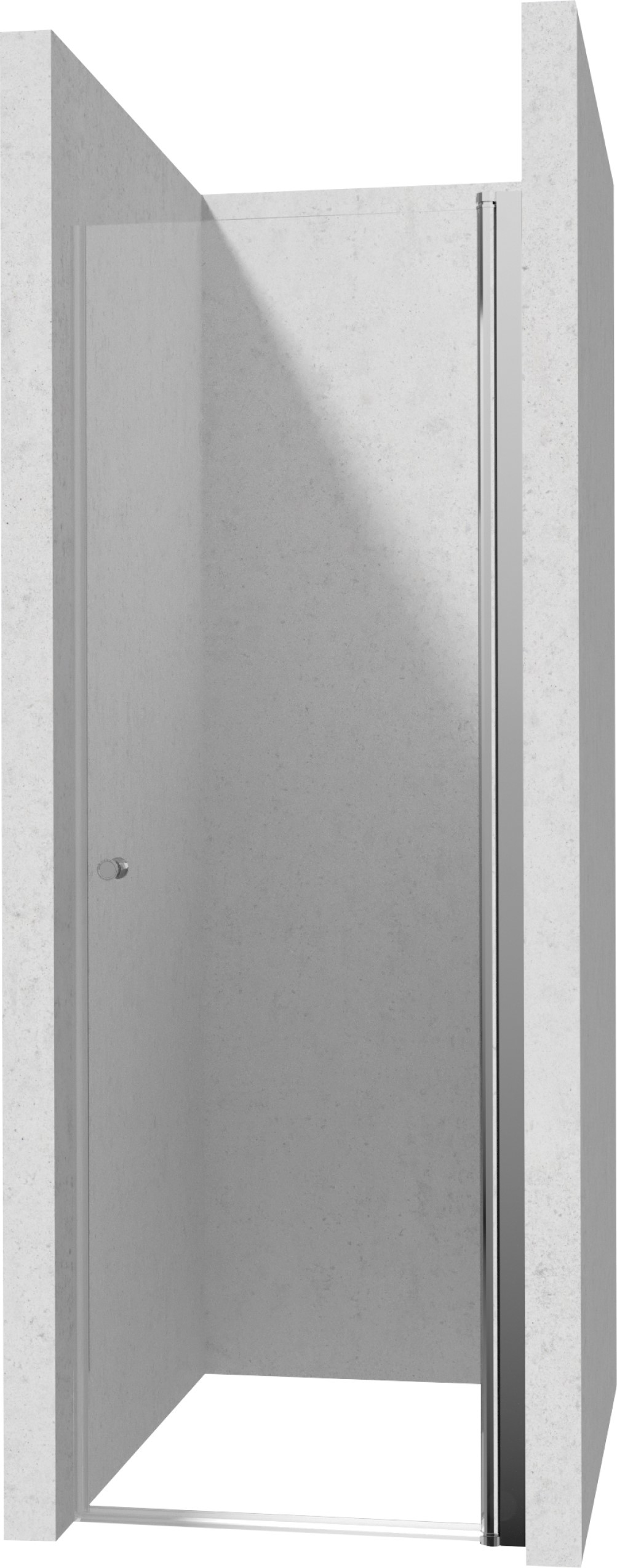 Deante Kerria Plus porte de douche 50 cm à ouverture basculante chrome brillant/verre transparent KTSW045P