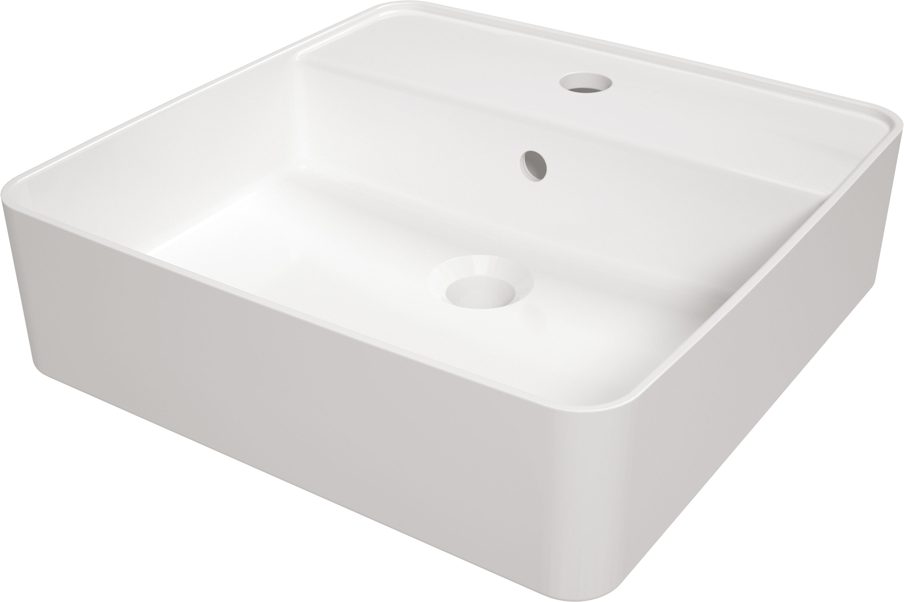 Deante Square lavabo 42x42 cm carrée à poser blanc CGS_6U4B