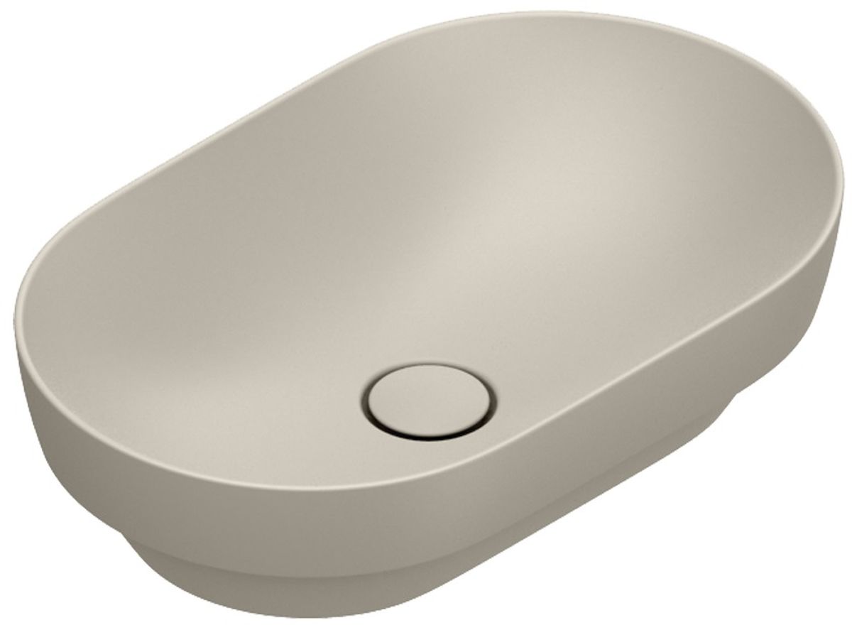 Catalano Sfera lavabo 55x35 cm ovale encastrée marron/beige 0524550029