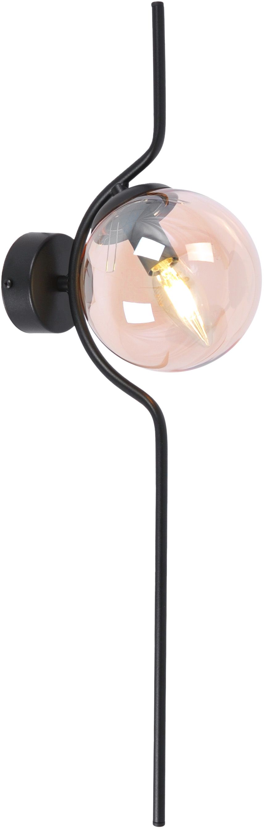 Kaja Vela applique murale 1x40 W noir-ambre K-5336