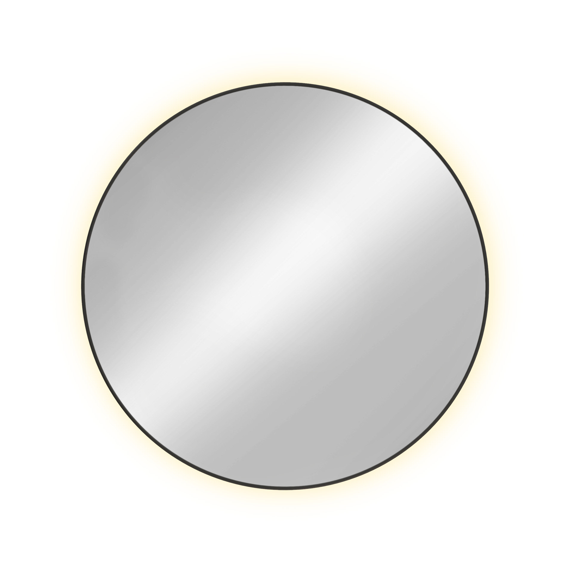 Baltica Design Tiny Border Bright miroir 100x100 cm circulaire avec éclairage noir 5904107911007