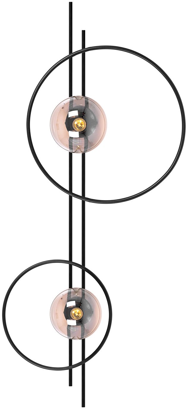 Kaja Corsa applique murale 2x40 W noir-ambre K-5347