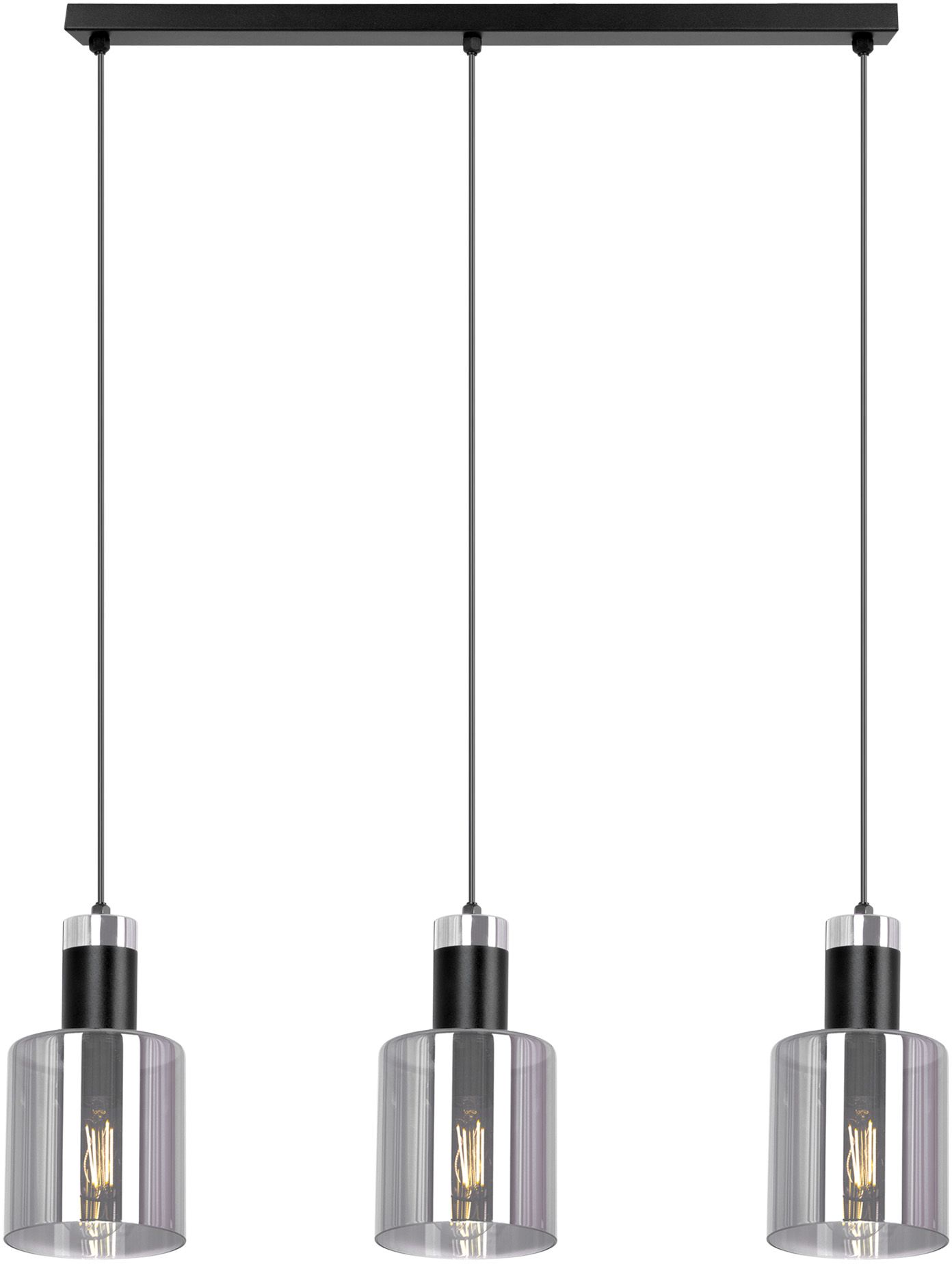 Kaja Brus lampe suspendue 3x40 W noir-graphite K-5253