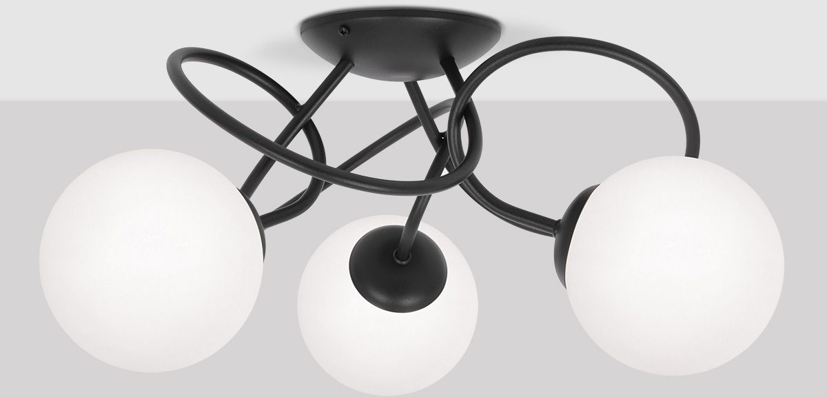 Kaja Nela plafonnier 3x40 W noir K-5350