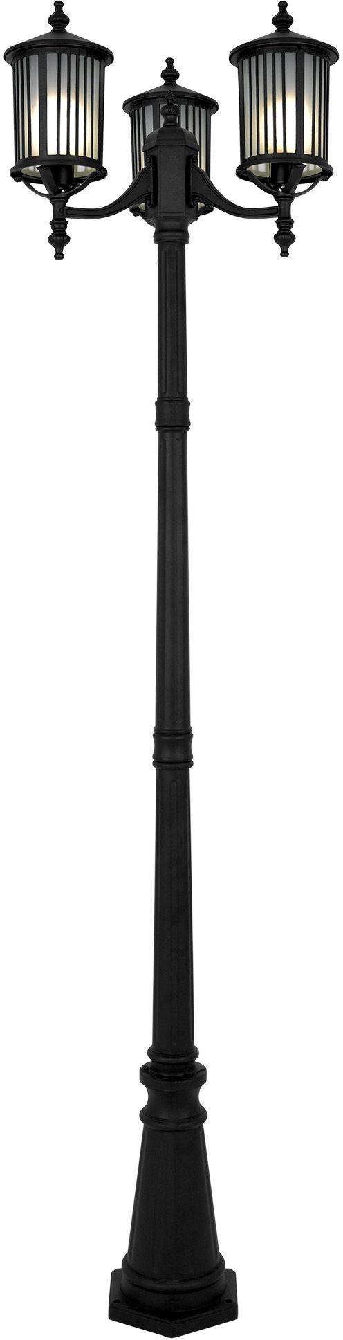 Kaja Detroit lampadaire extérieur 3x60 W noir K-8213