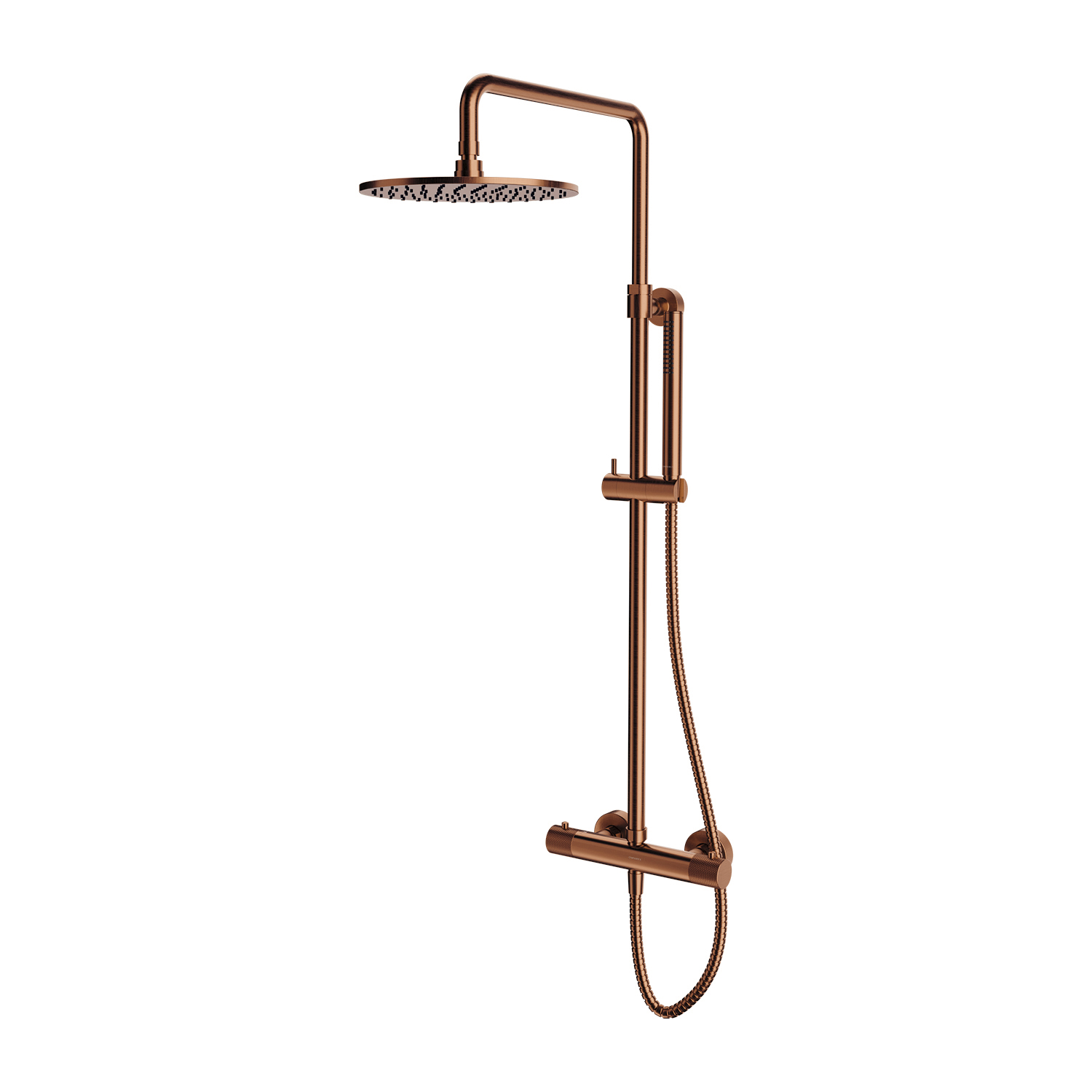 Omnires Contour ensemble de douche mural avec thermostat oui cuivre CT8044CPB