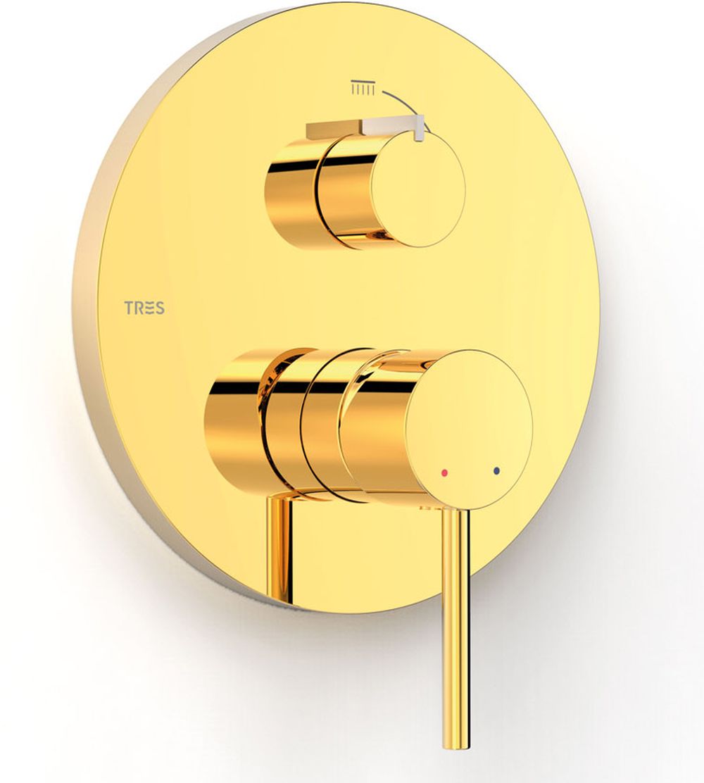 Tres Selection mitigeur bain-douche encastrée doré 26228110OP