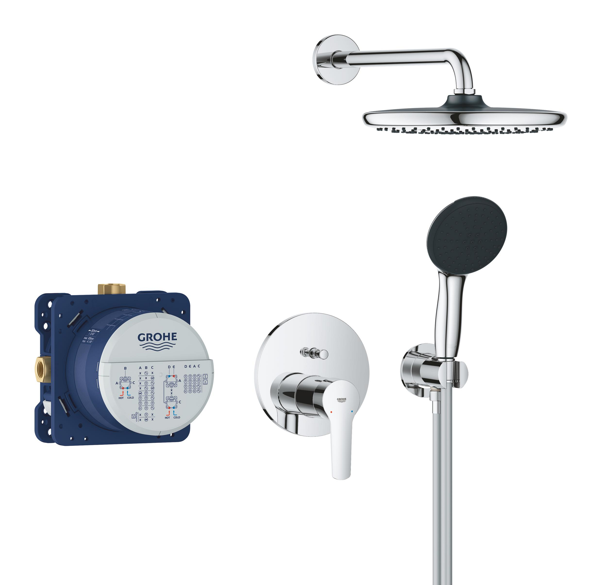 Grohe Start ensemble de douche encastré oui chrome 25292000