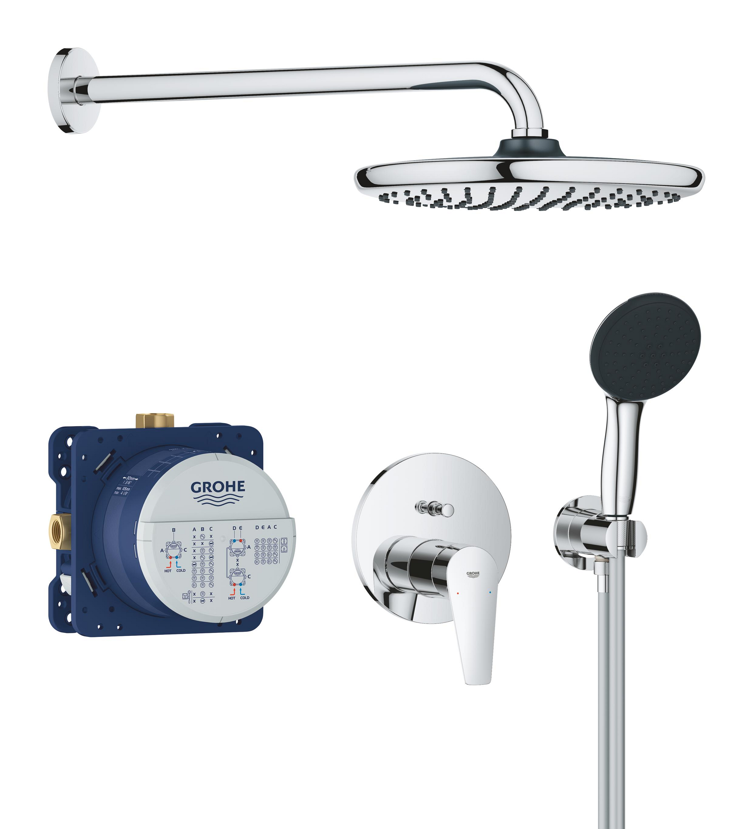 Grohe Start Edge ensemble de douche encastré oui chrome 25293000