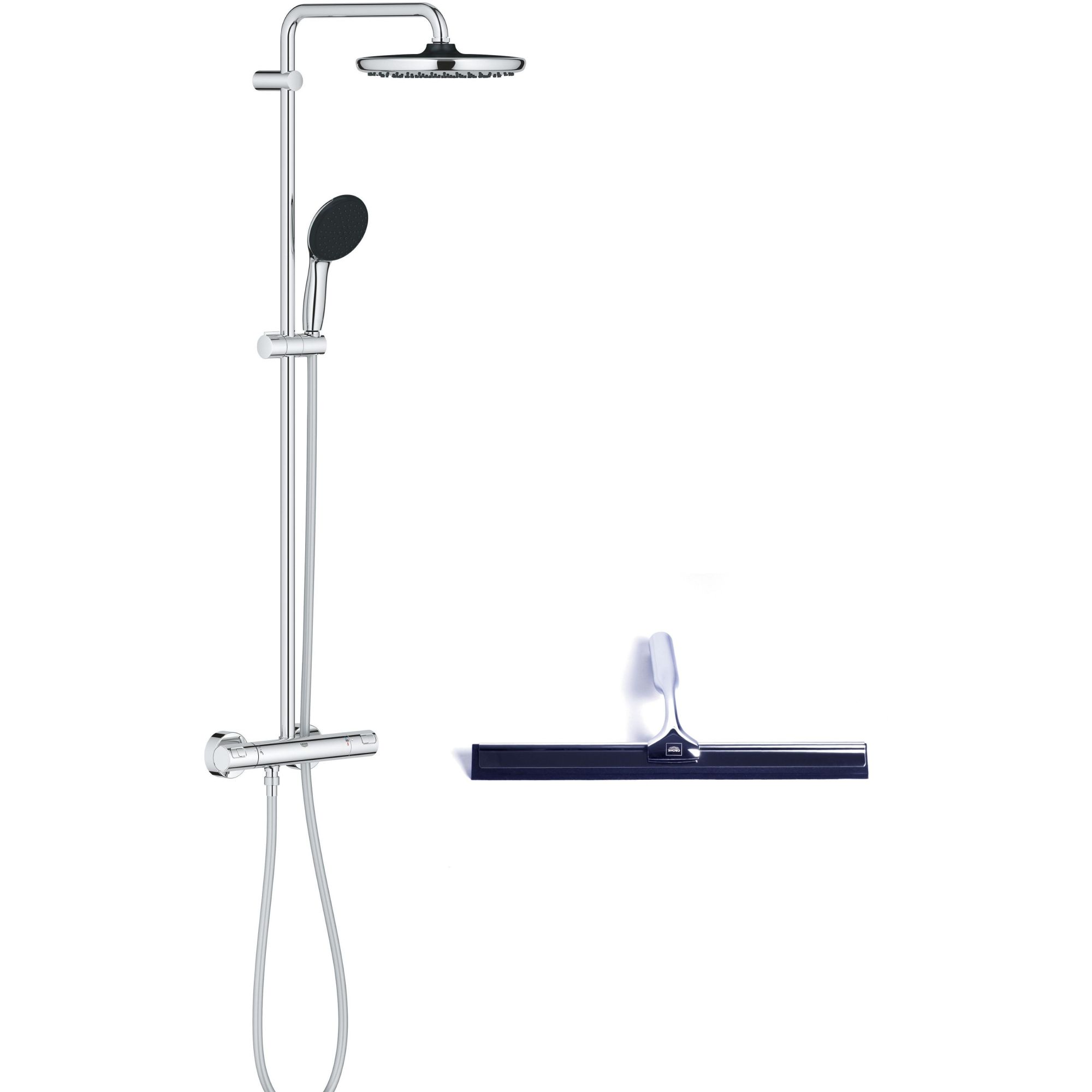 Set ensemble de douche Grohe Vitalio Start System 26677001, raclette à eau Grohe 4067393055617