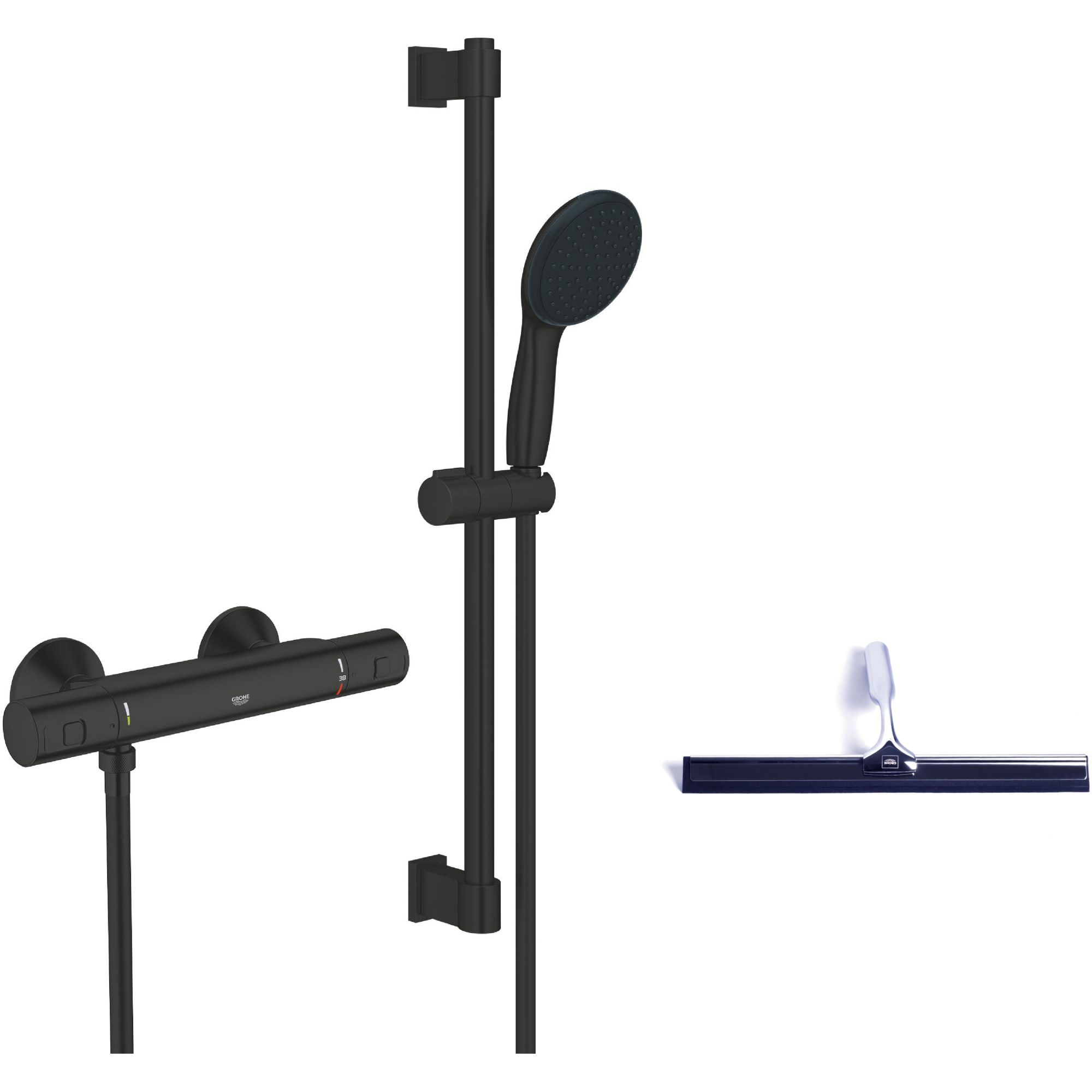 Set ensemble de douche Grohe Precision Start 345972431, raclette à eau Grohe 4067393055617