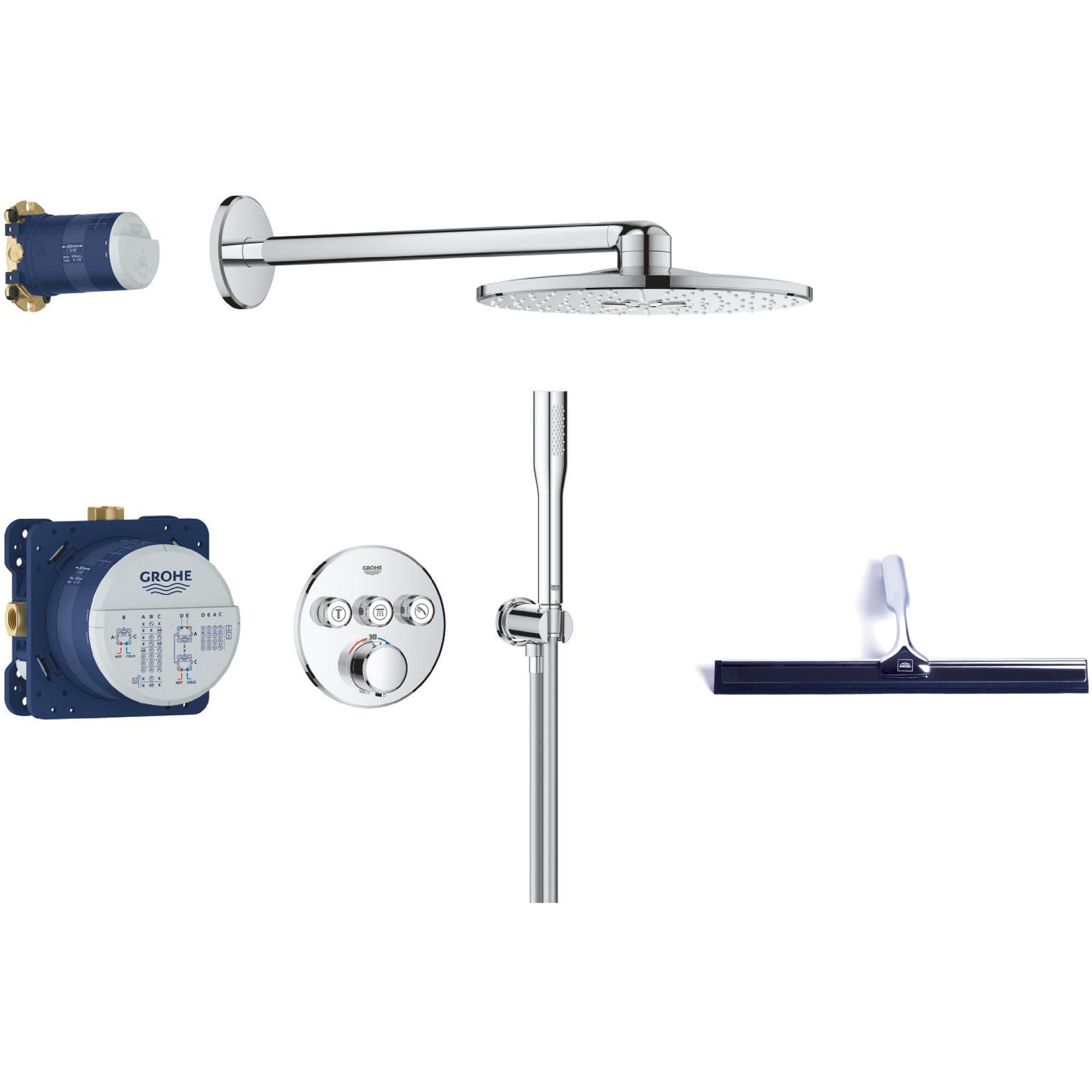 Set ensemble de douche Grohe Precision Smartcontrol 34874000, raclette à eau Grohe 4067393055617