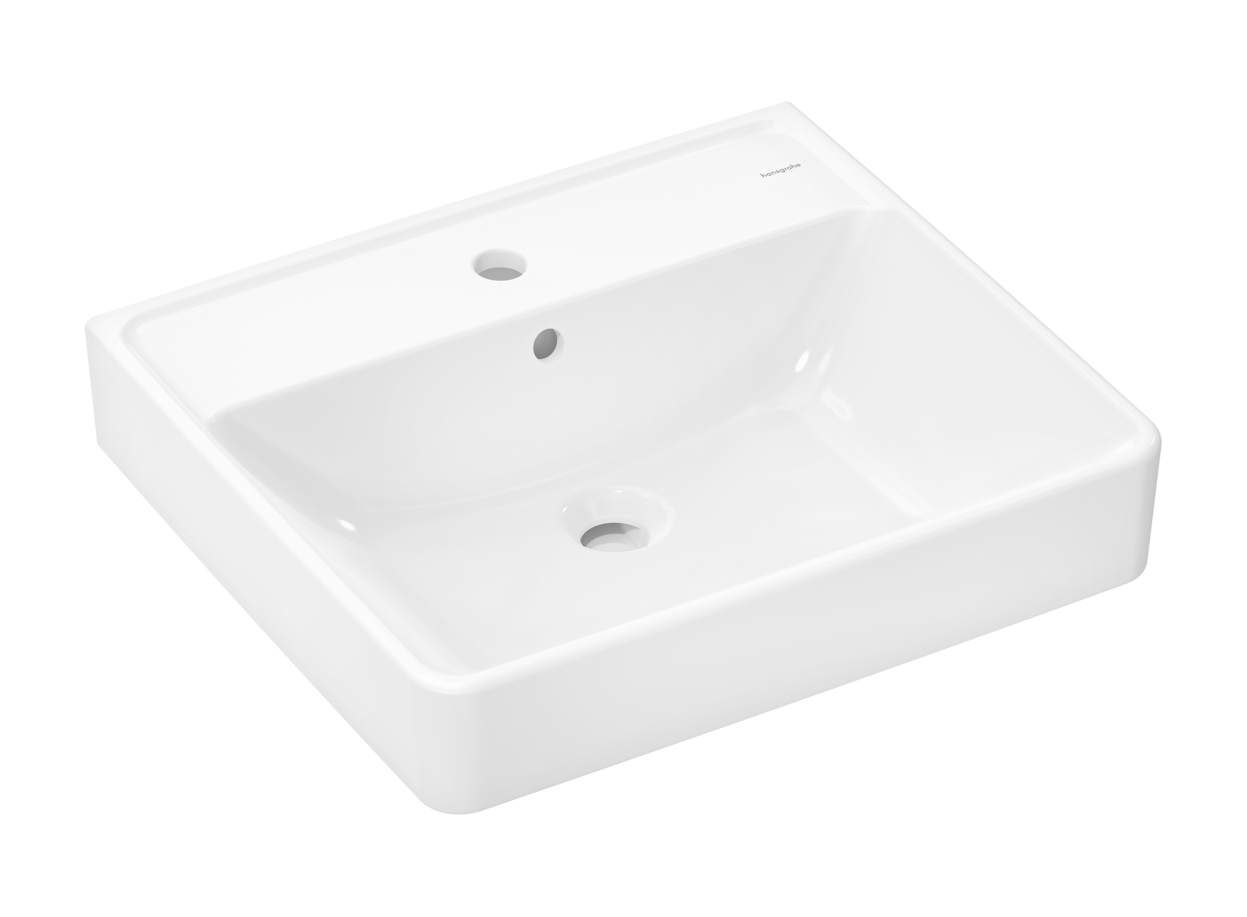 Hansgrohe Xanuia Q lavabo 55x48 cm rectangulaire classique-à poser blanc brillant 60238450