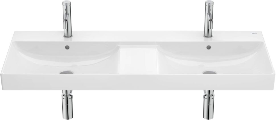 Roca Ona lavabo 120x46 cm rectangulaire de meuble-double blanc A32768B004