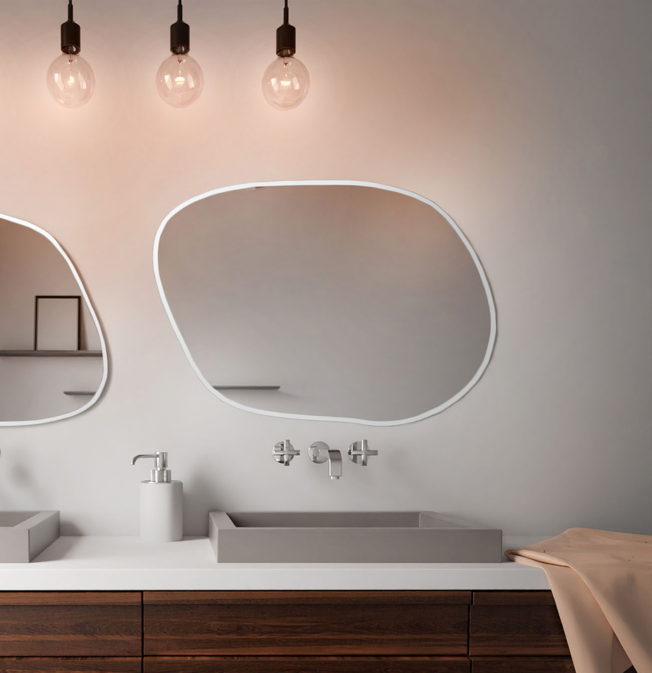 Baltica Design Bright Stain IV miroir 60x43 cm avec éclairage blanc 5904107920689