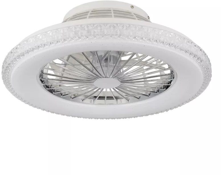 Globo Lighting Corusso ventilateur de plafond avec lampe 1x40 W blanc-chrome 03654