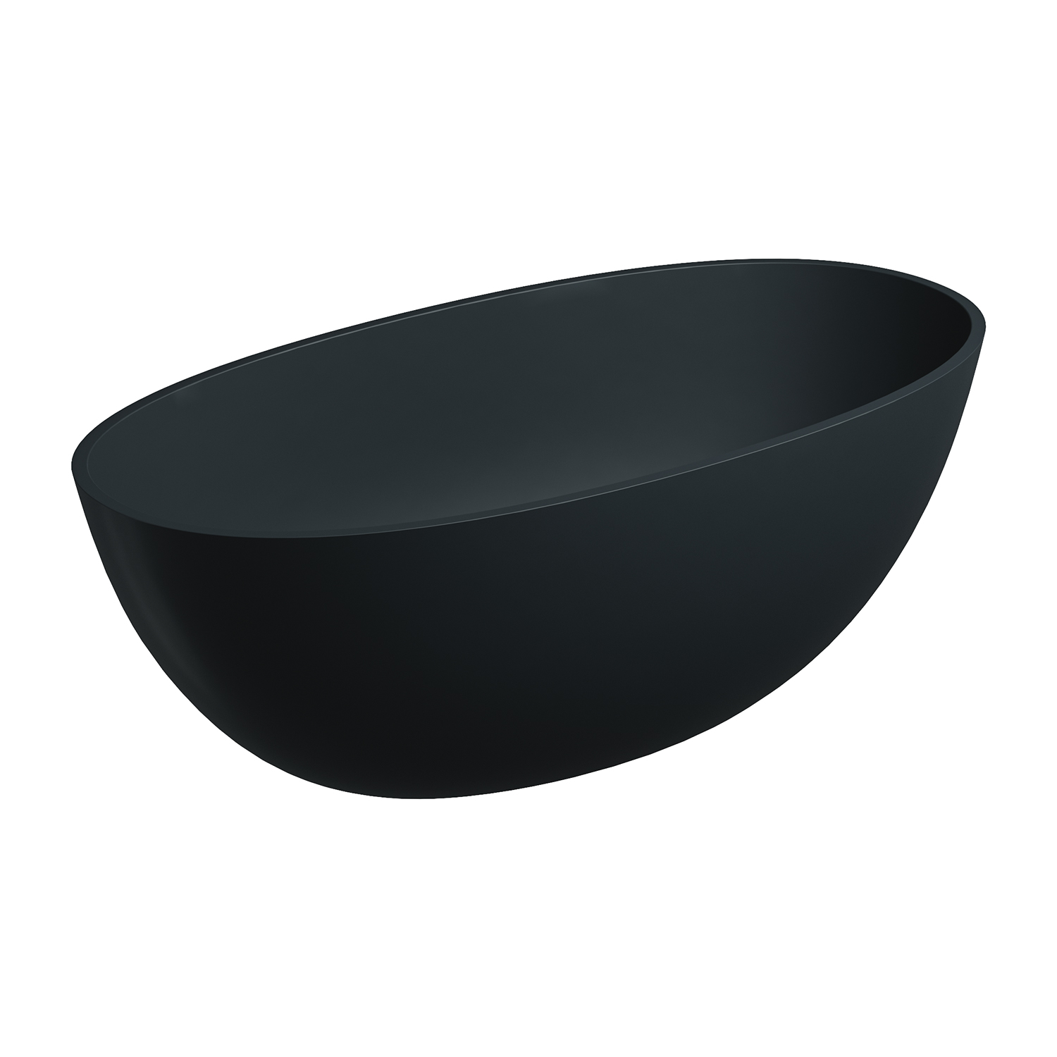 Omnires Shell M+ baignoire autoportante 148x75 cm ovale noir SHELL148WWBLV