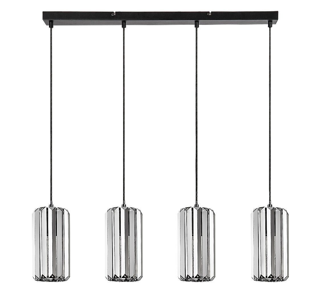 Rabalux Veness lampe suspendue 4x40 W noir-fumé 72256