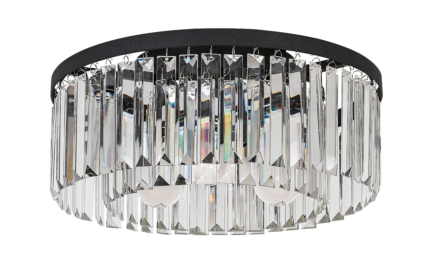 Rabalux Eloisa plafonnier 3x25 W noir-transparent 71093