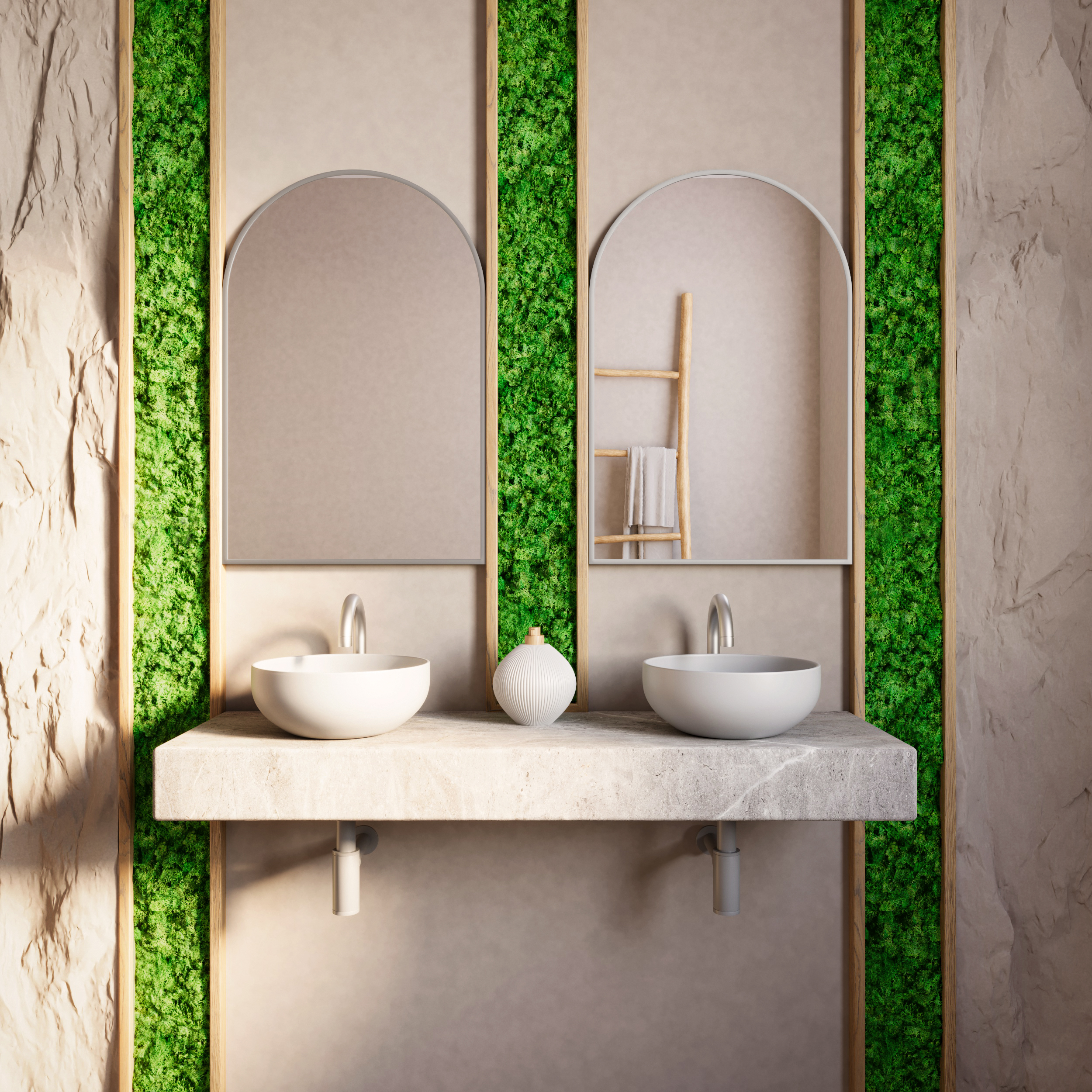 Baltica Design Tiny Border Pastille Cut miroir 50x100 cm argenté 5904107924830