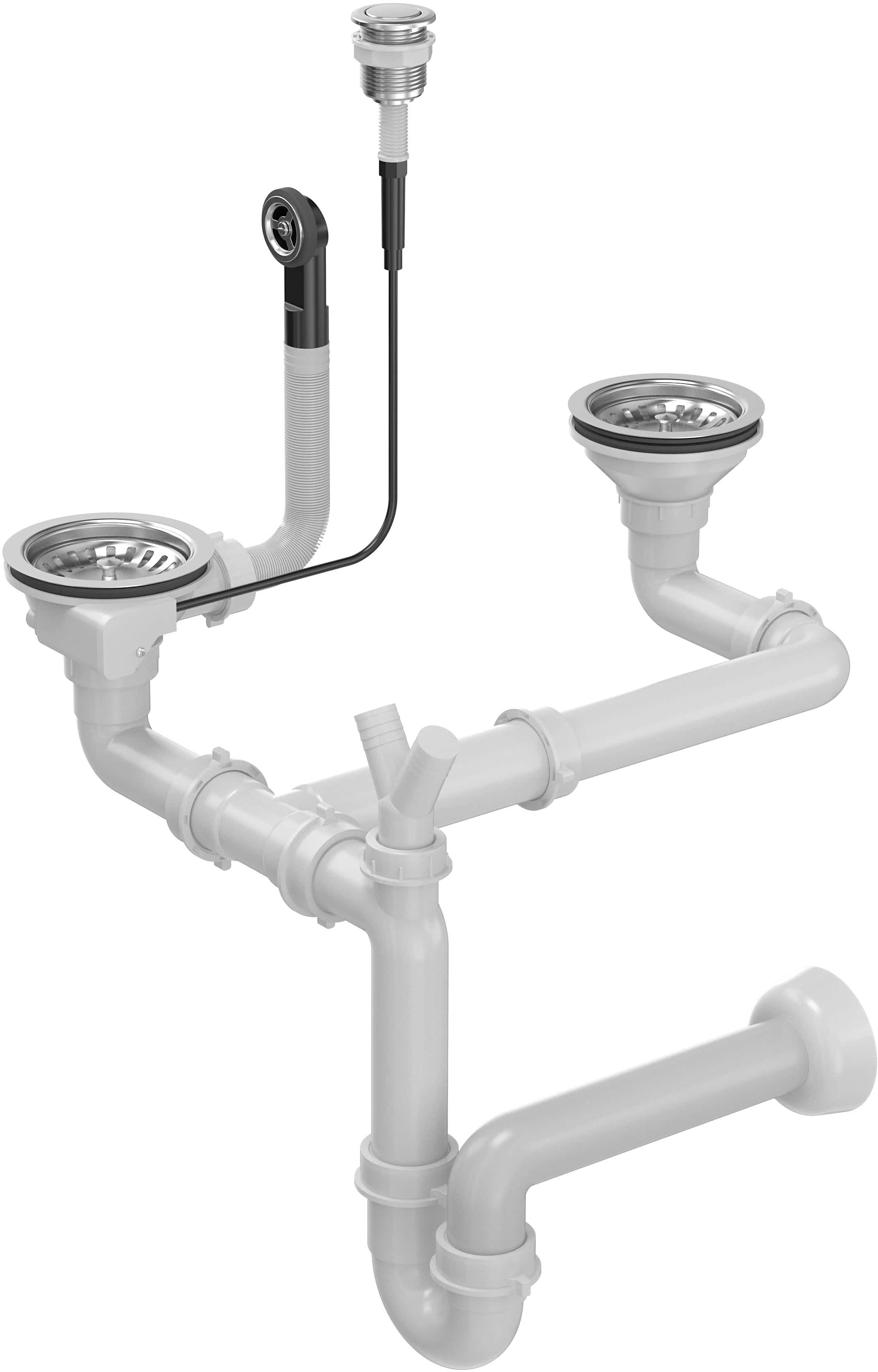 Quadron Save Space siphon d’évier OP2SSDG4