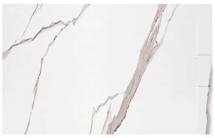 Rea Bazalt Carrara White brodzik kwadratowy 90x90 cm biały-beżowy REA-K7002