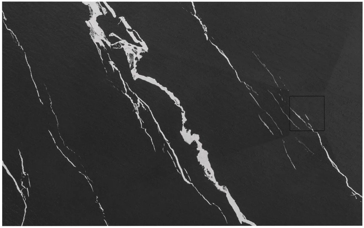 Rea Bazalt Carrara Black brodzik prostokątny 90x120 cm czarny REA-K7009