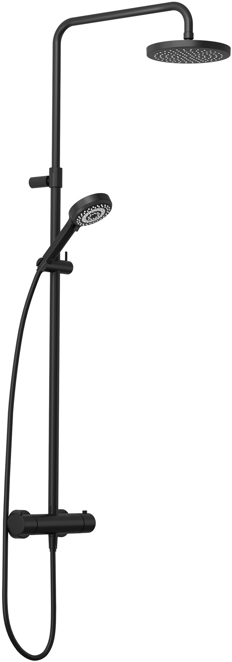 Kludi Dive ensemble de douche mural avec thermostat oui noir 6807939-00